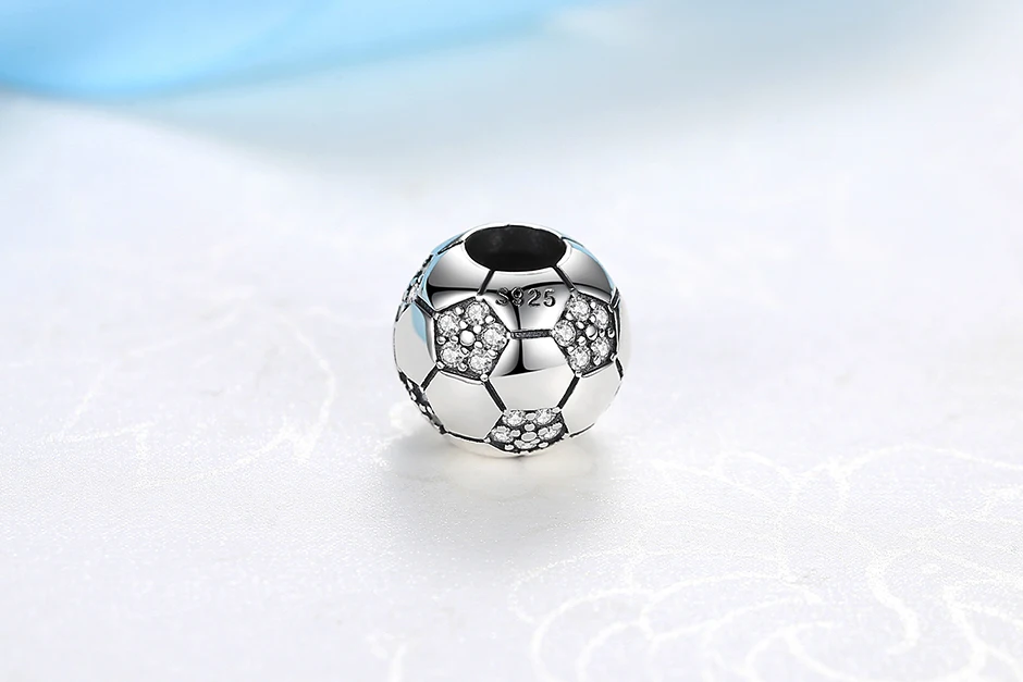 Original 925 Sterling Silver Charms Soccer Football Love Coffee Beads Fit Brand Bracelets Necklaces DIY Jewelry For Women