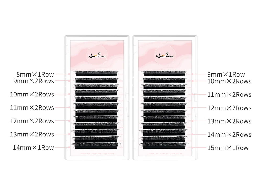 NATUHANA New 3DW Shape Eyelash Extension 3D Premade Volume Fan Lashes W Style Lashes Faux Mink Volume Lashes Korean Makeup