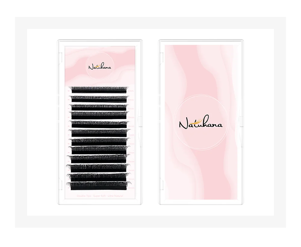 NATUHANA New 3DW Shape Eyelash Extension 3D Premade Volume Fan Lashes W Style Lashes Faux Mink Volume Lashes Korean Makeup