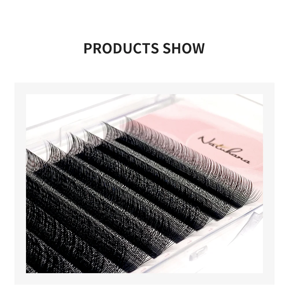 NATUHANA New 3DW Shape Eyelash Extension 3D Premade Volume Fan Lashes W Style Lashes Faux Mink Volume Lashes Korean Makeup