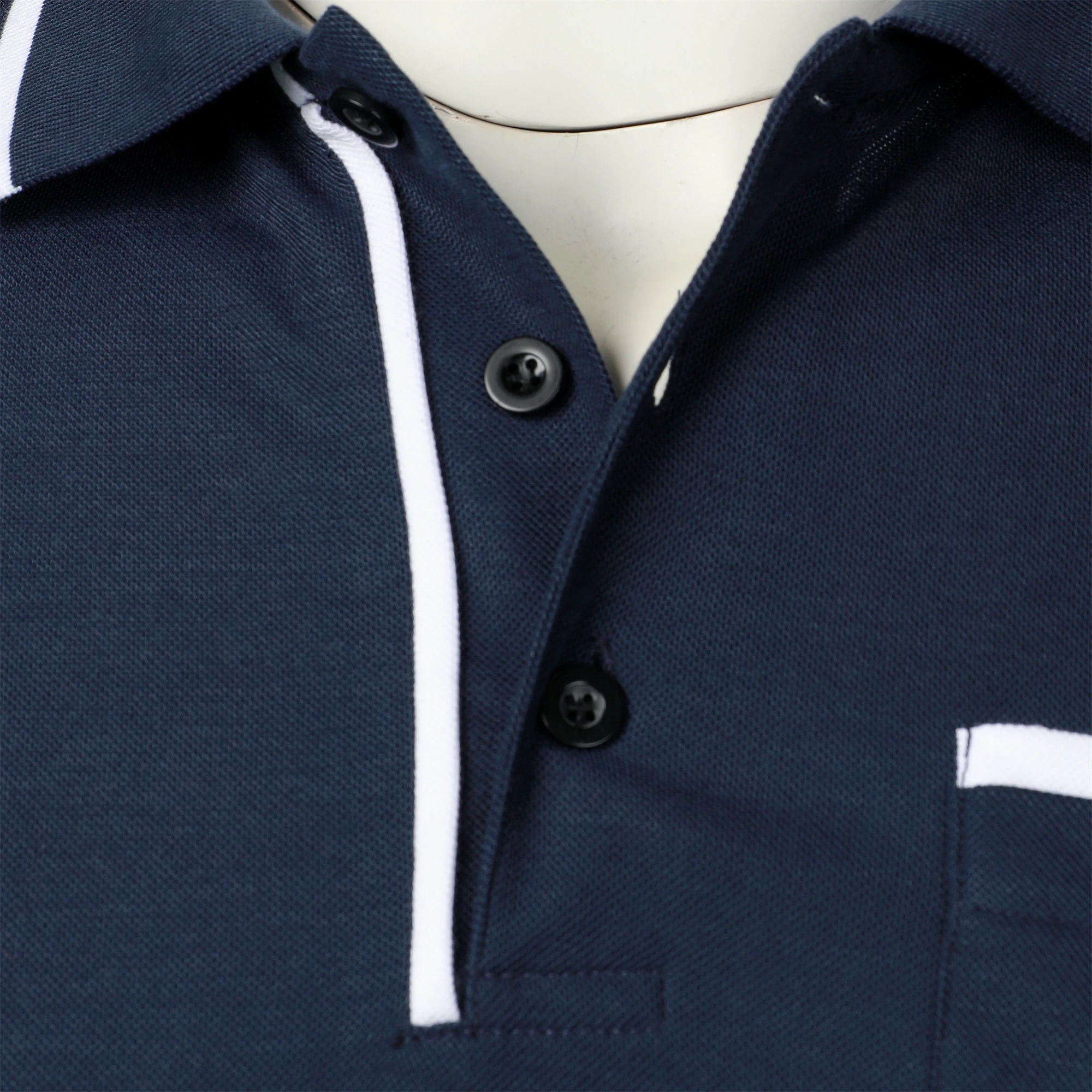 Men's casual fashion solid color short sleeve top lapel men's short sleeve T-shirt Casual fashion solid color top short sleeve