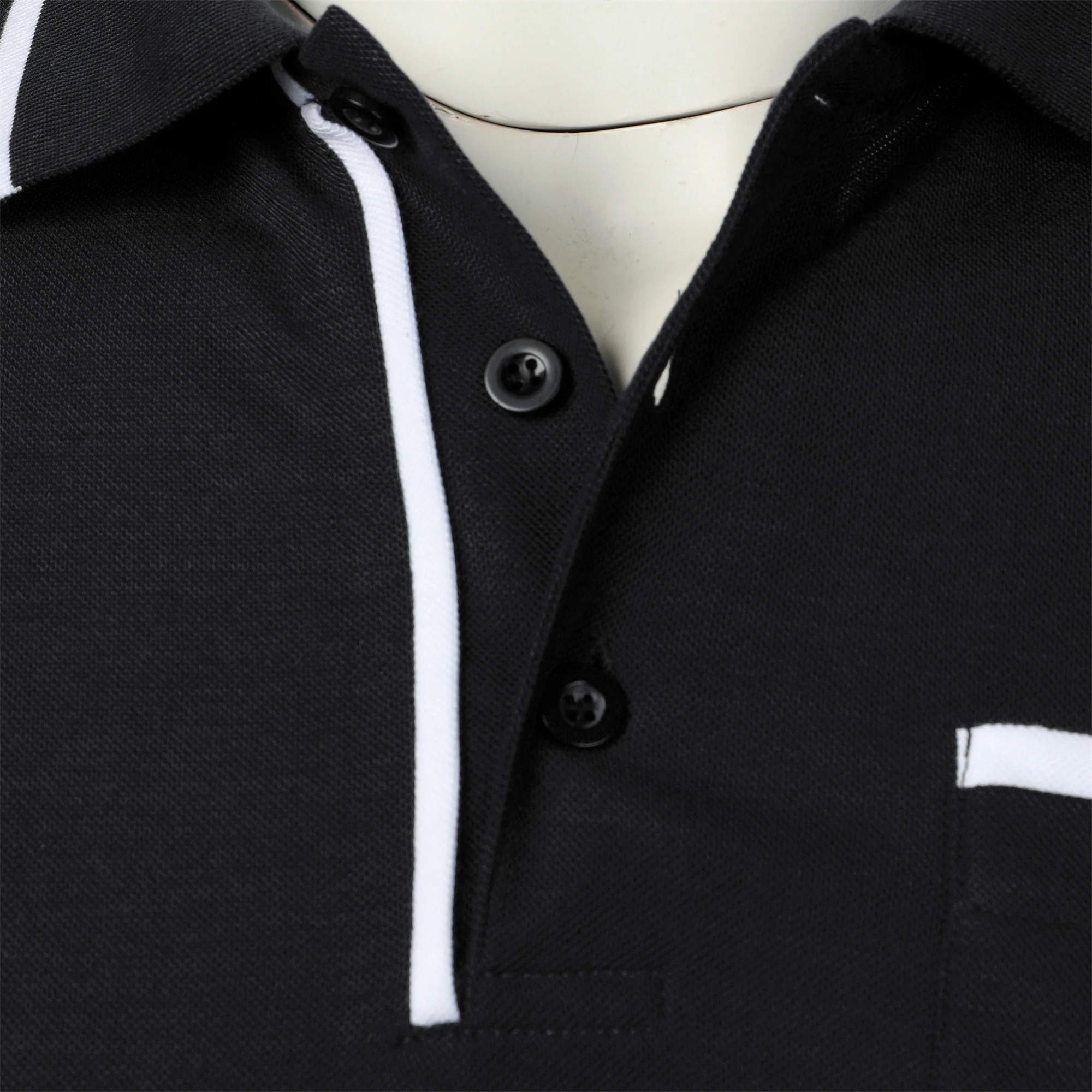 Men's casual fashion solid color short sleeve top lapel men's short sleeve T-shirt Casual fashion solid color top short sleeve