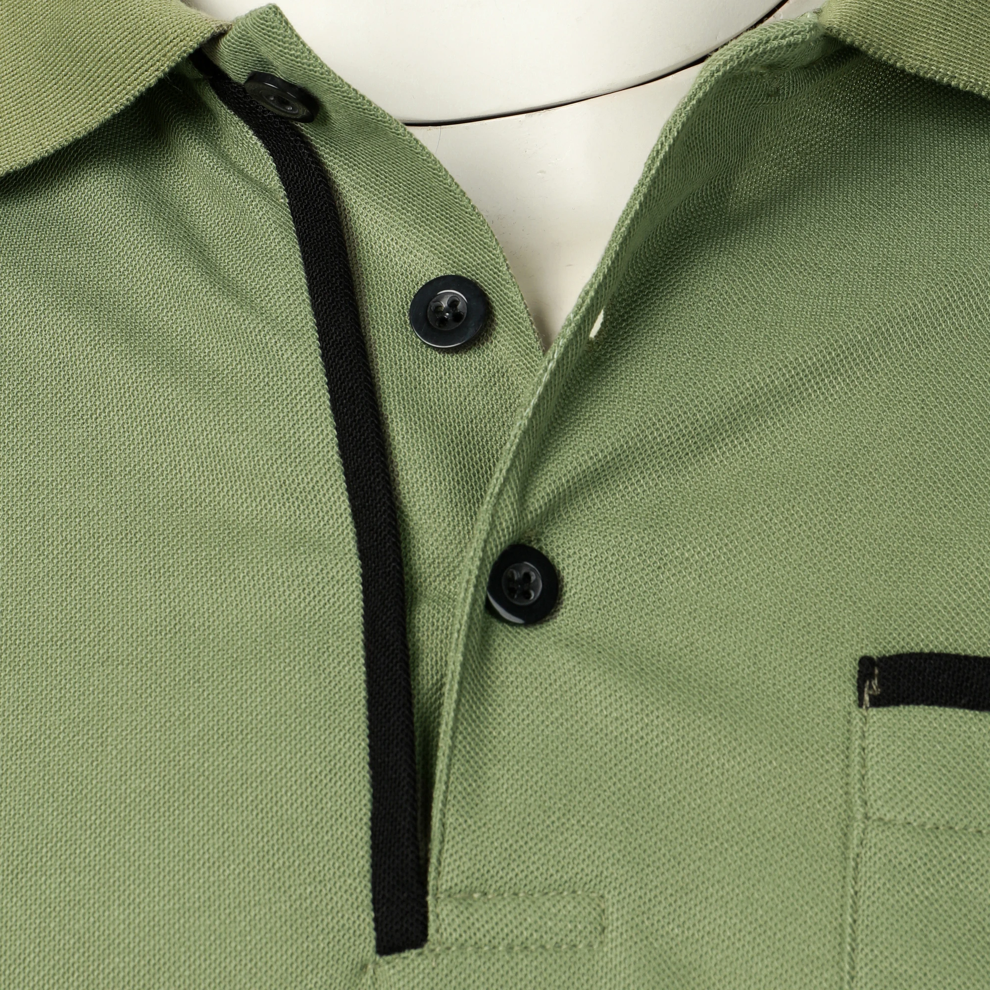 Men's casual fashion solid color short sleeve top lapel men's short sleeve T-shirt Casual fashion solid color top short sleeve