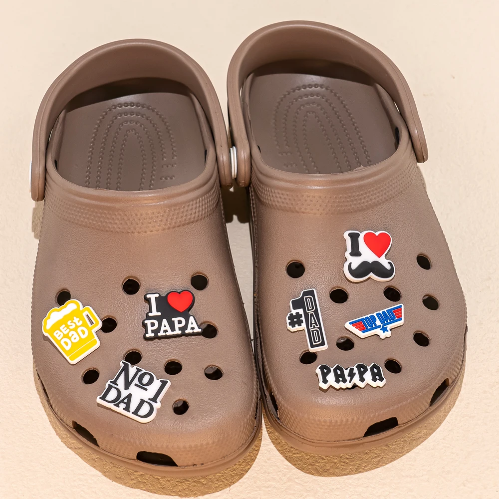 1/50pcs Shoe Charms for Family Mom Baby Dad Shoe Decorations Pins for Women Men Kids Ornament Favor Gift Shoe Accessories Buckle