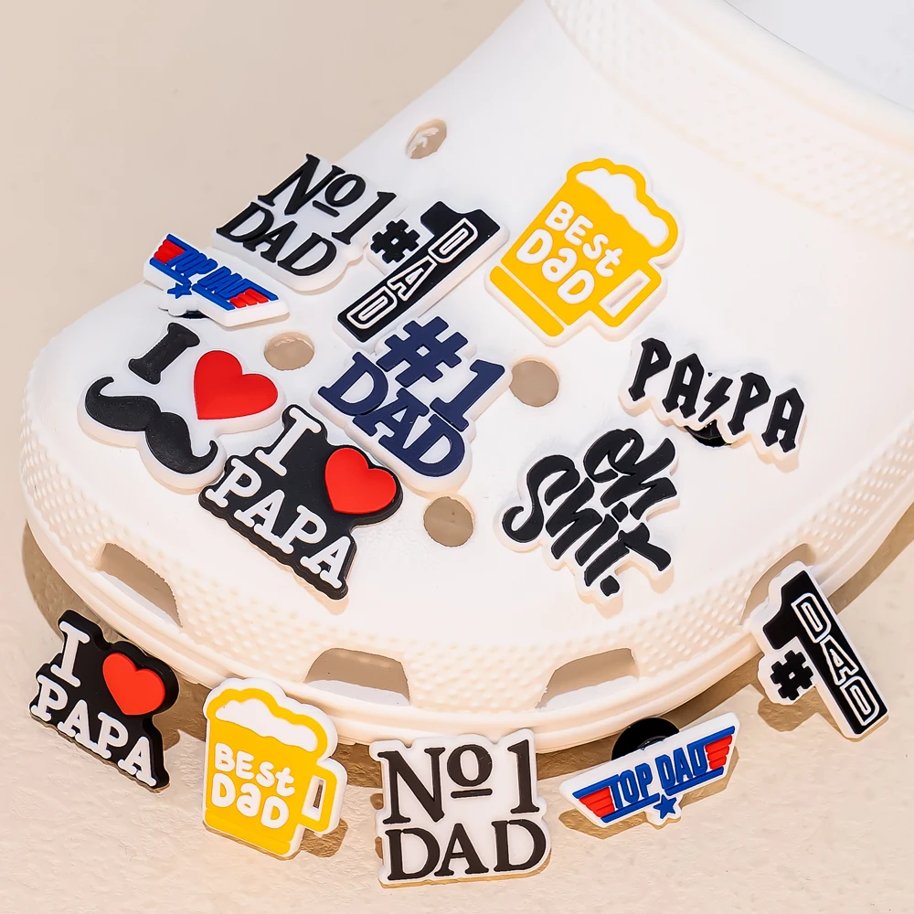 1/50pcs Shoe Charms for Family Mom Baby Dad Shoe Decorations Pins for Women Men Kids Ornament Favor Gift Shoe Accessories Buckle