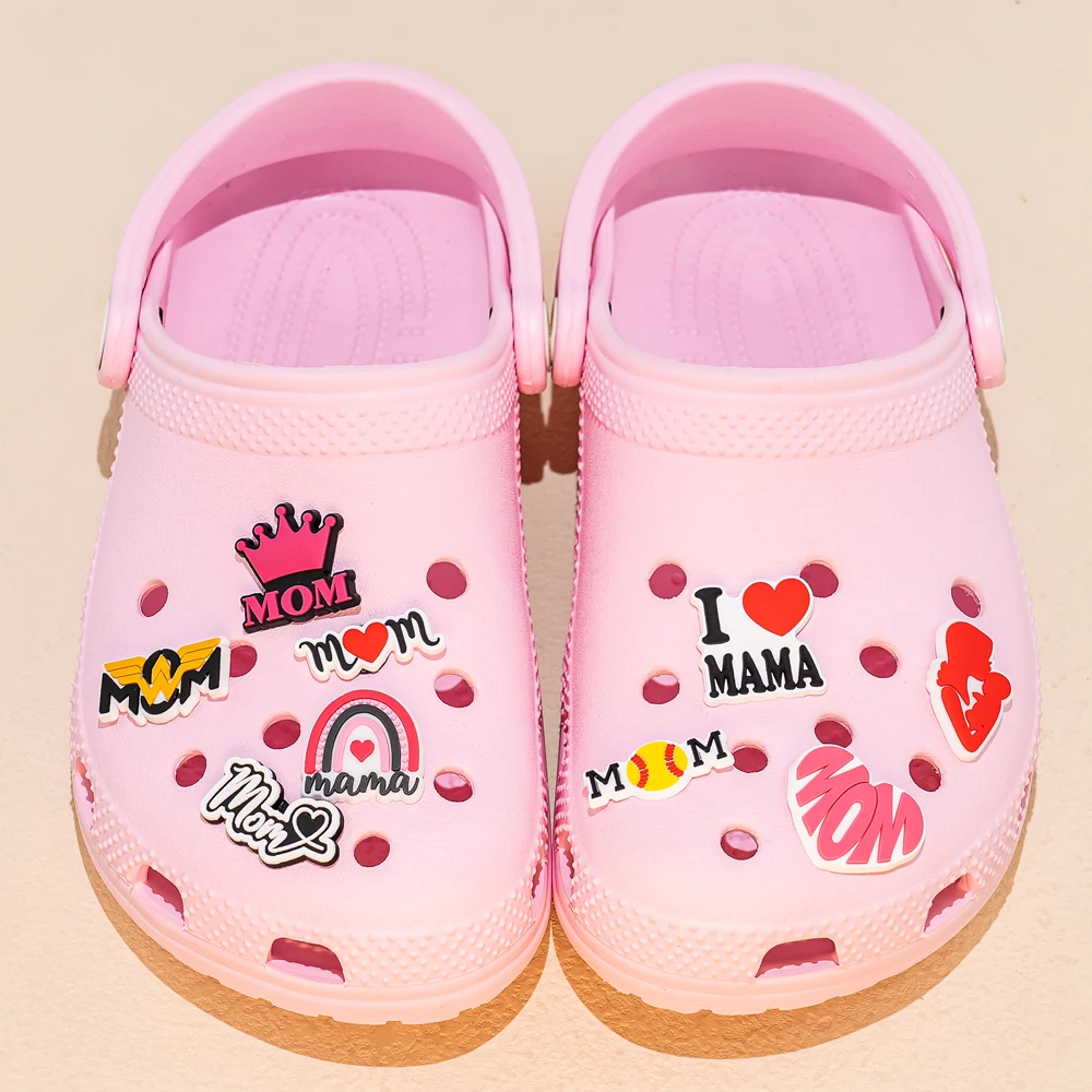 1/50pcs Shoe Charms for Family Mom Baby Dad Shoe Decorations Pins for Women Men Kids Ornament Favor Gift Shoe Accessories Buckle