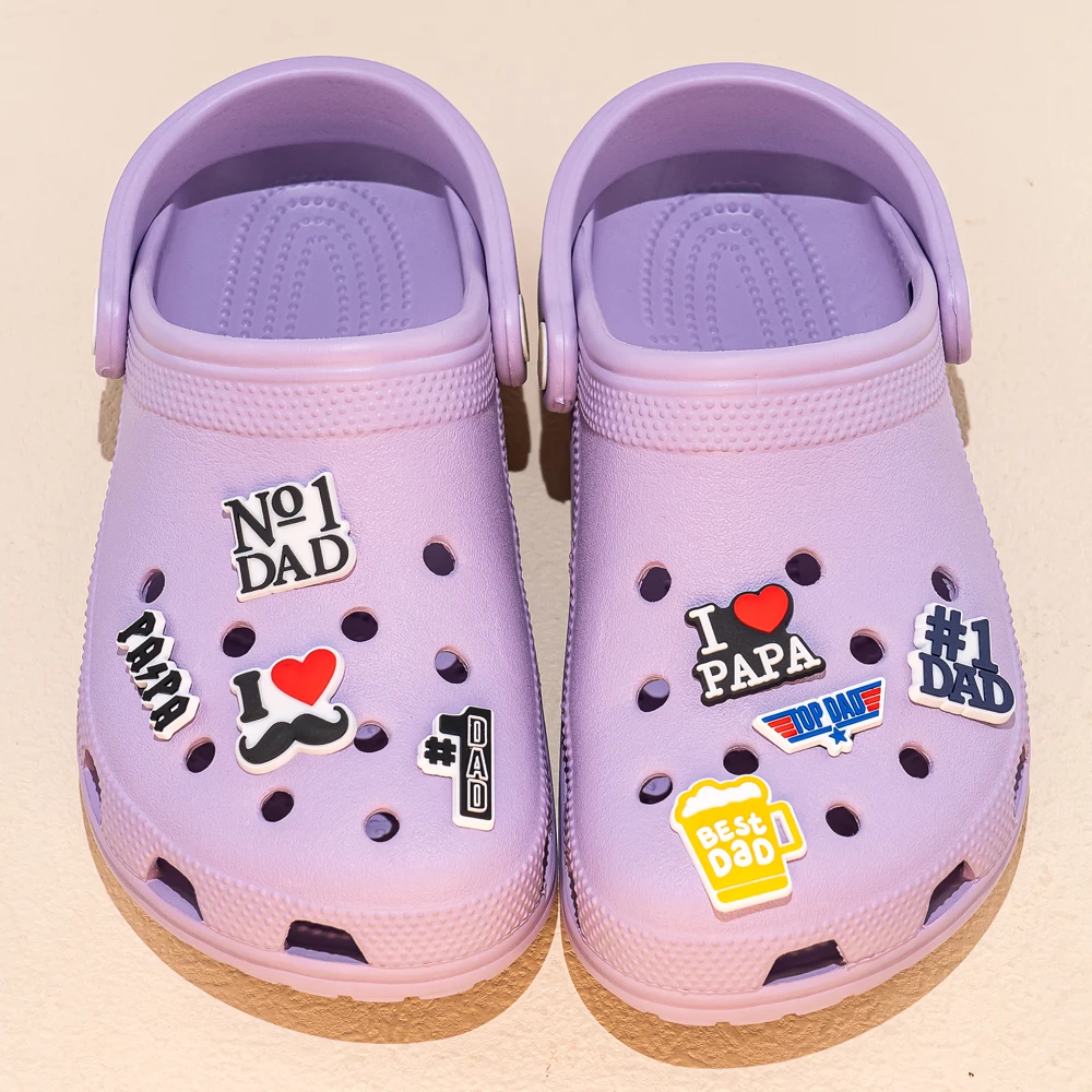 1/50pcs Shoe Charms for Family Mom Baby Dad Shoe Decorations Pins for Women Men Kids Ornament Favor Gift Shoe Accessories Buckle