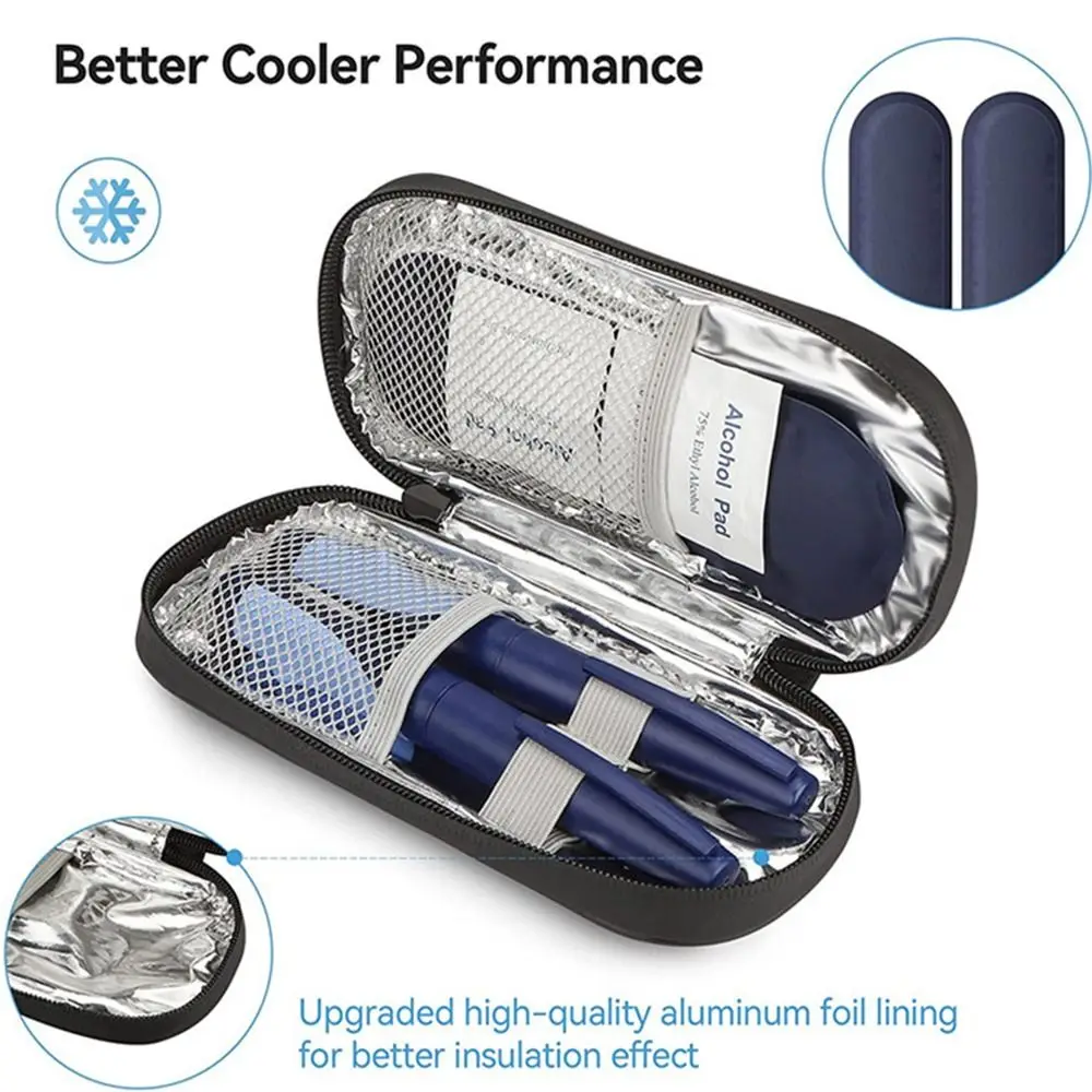 Portable Insulin Cooling Bag Glaciated Cold Storage Bag Medicine Travel Pocket Cooler Pen Bag Pack Drug Freezer for Diabetes