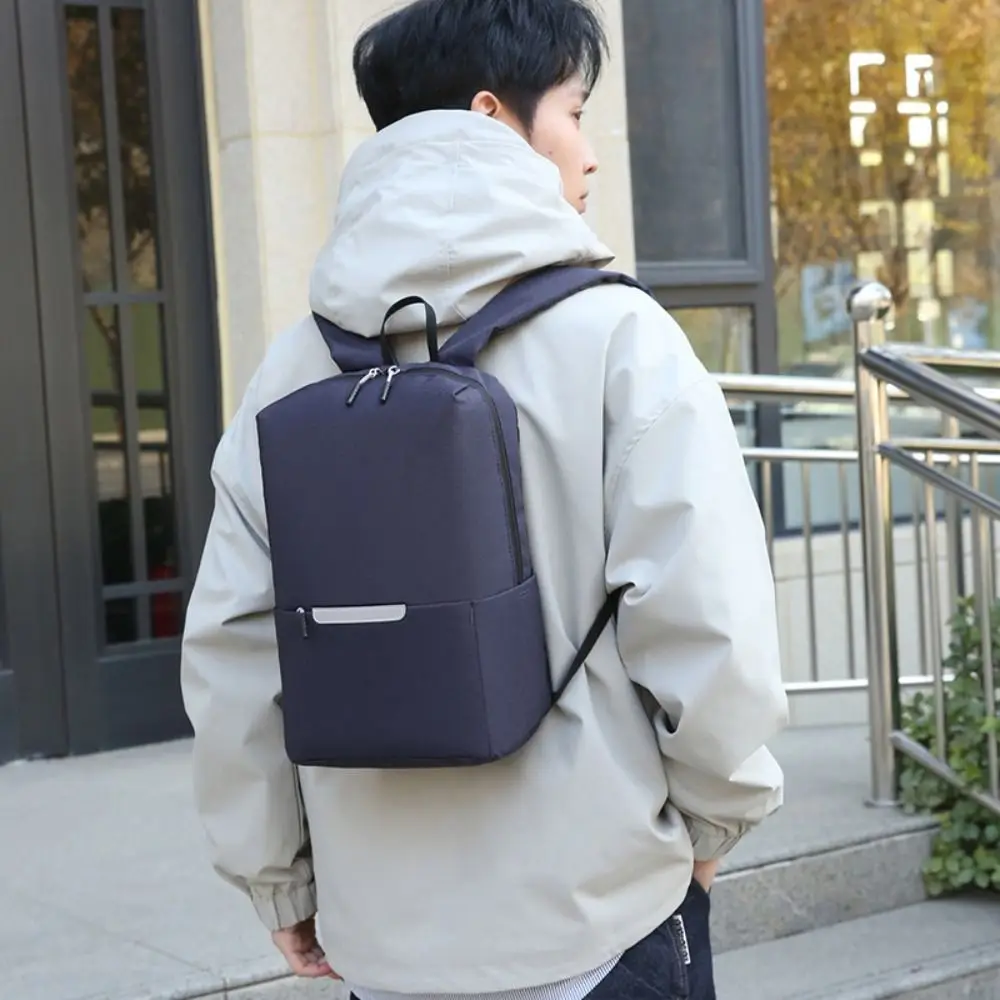 Women Men Casual Waterproof Small Backpack Large Capacity Schoolbag School Bags Solid Color Travel Bag Book Bags Teenagers