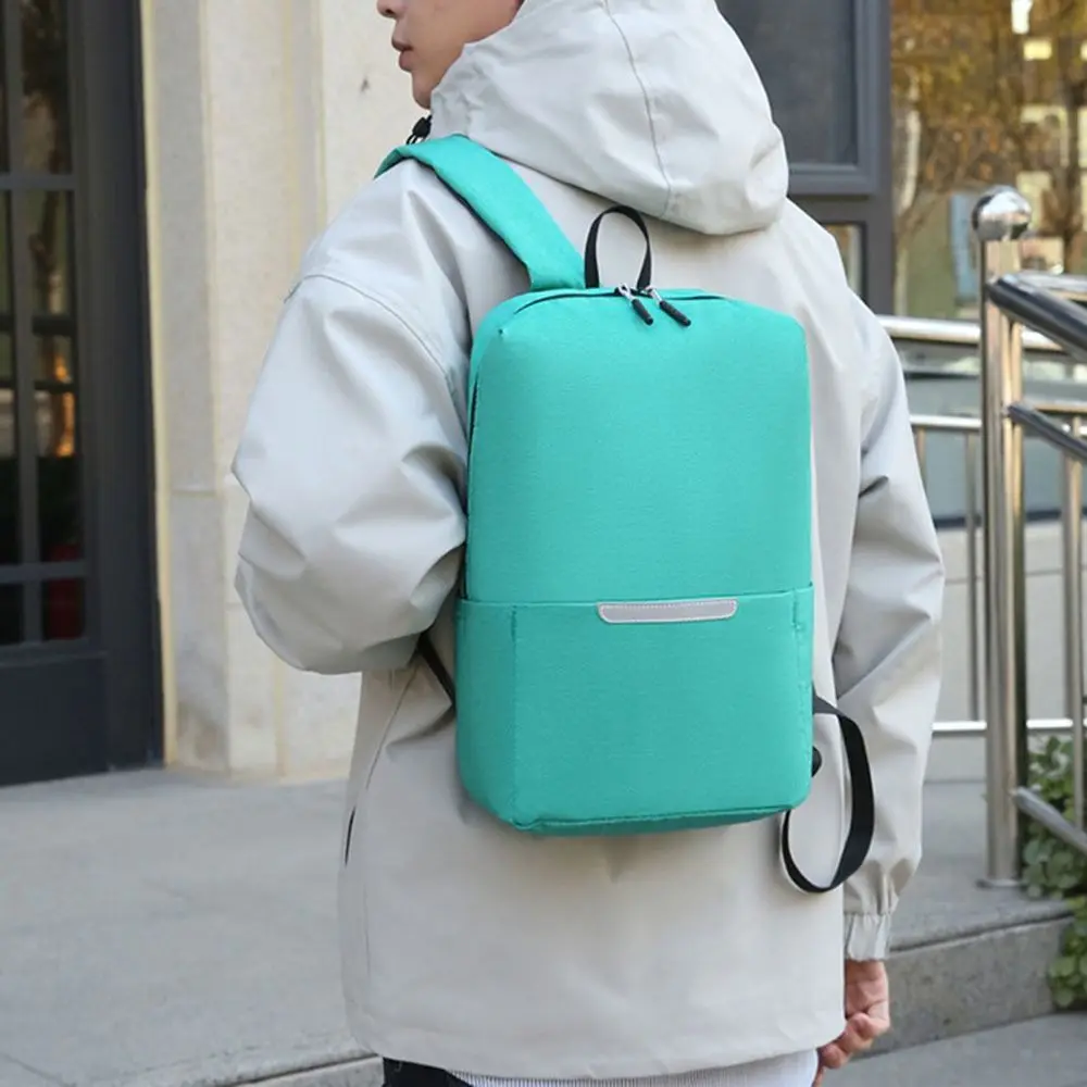 Women Men Casual Waterproof Small Backpack Large Capacity Schoolbag School Bags Solid Color Travel Bag Book Bags Teenagers