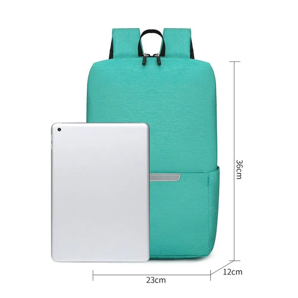 Women Men Casual Waterproof Small Backpack Large Capacity Schoolbag School Bags Solid Color Travel Bag Book Bags Teenagers