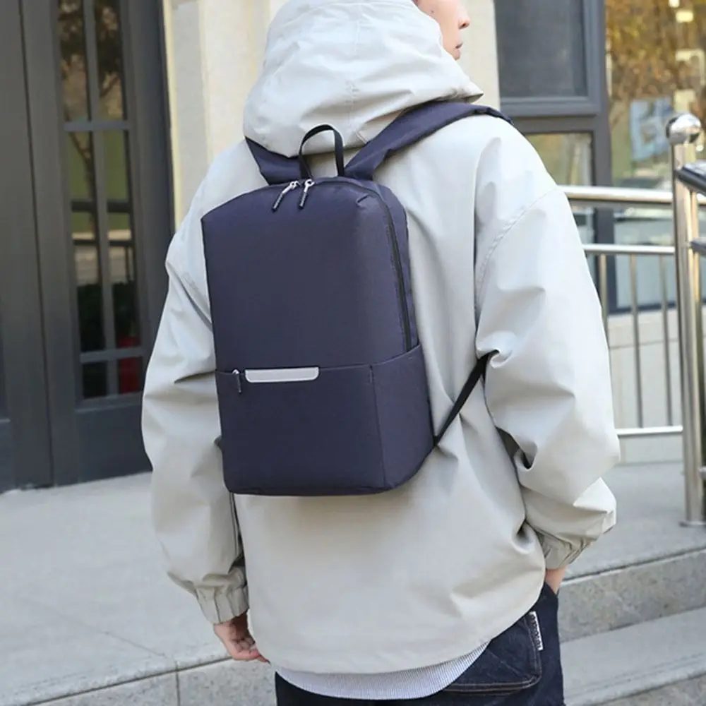 Women Men Casual Waterproof Small Backpack Large Capacity Schoolbag School Bags Solid Color Travel Bag Book Bags Teenagers