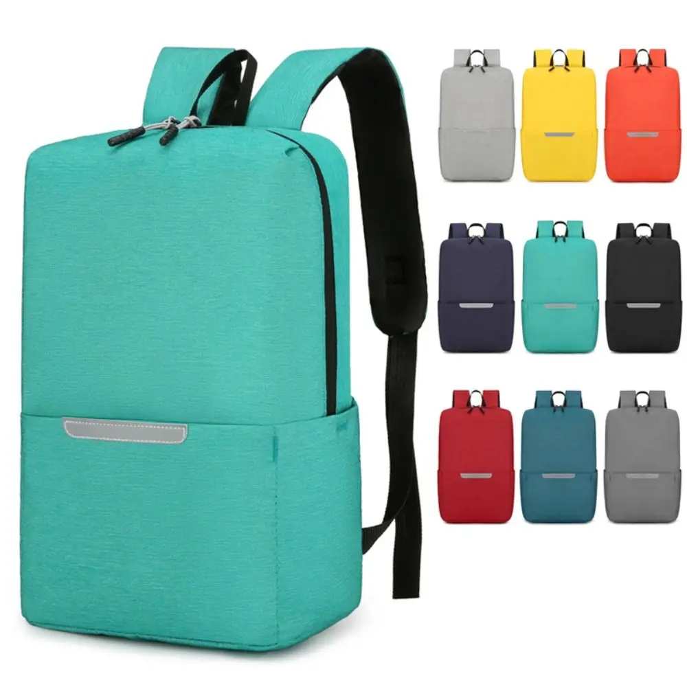 Women Men Casual Waterproof Small Backpack Large Capacity Schoolbag School Bags Solid Color Travel Bag Book Bags Teenagers