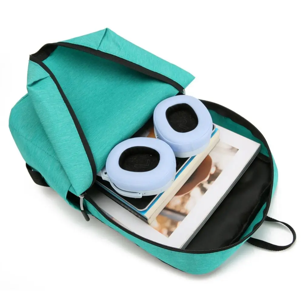 Women Men Casual Waterproof Small Backpack Large Capacity Schoolbag School Bags Solid Color Travel Bag Book Bags Teenagers