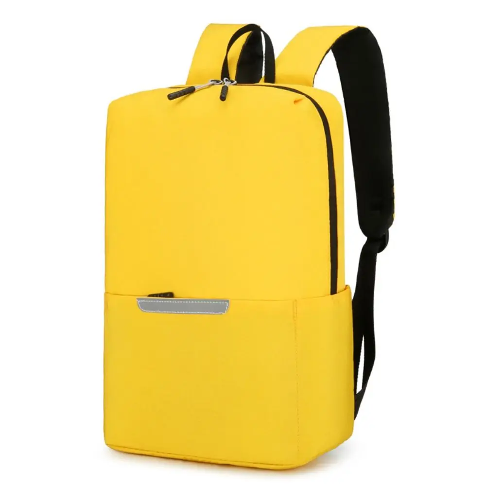 Women Men Casual Waterproof Small Backpack Large Capacity Schoolbag School Bags Solid Color Travel Bag Book Bags Teenagers