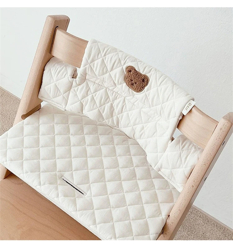 Cute Baby High Chair Cushion Bunny Bear Baby Back Cushion Baby Sitting More Comfortable Dining Chair Accessories Eating Cushion