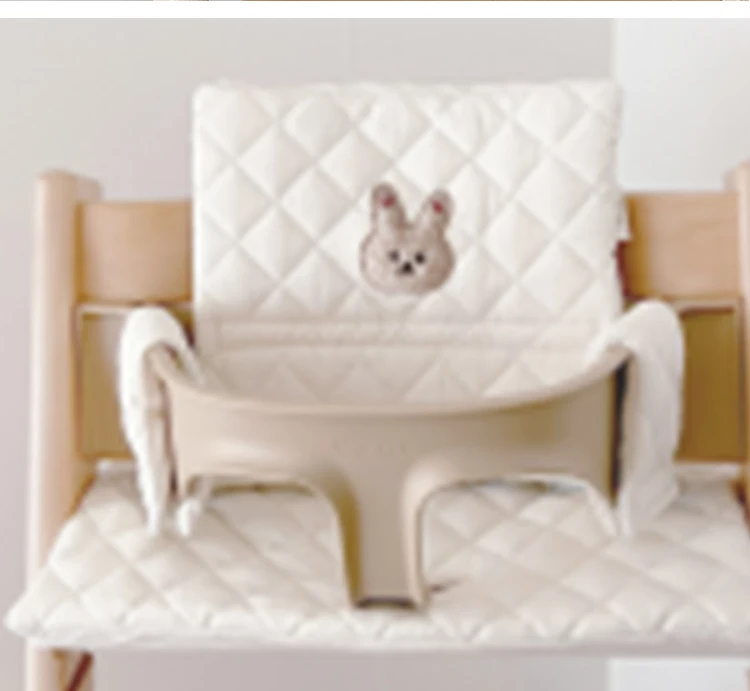 Cute Baby High Chair Cushion Bunny Bear Baby Back Cushion Baby Sitting More Comfortable Dining Chair Accessories Eating Cushion