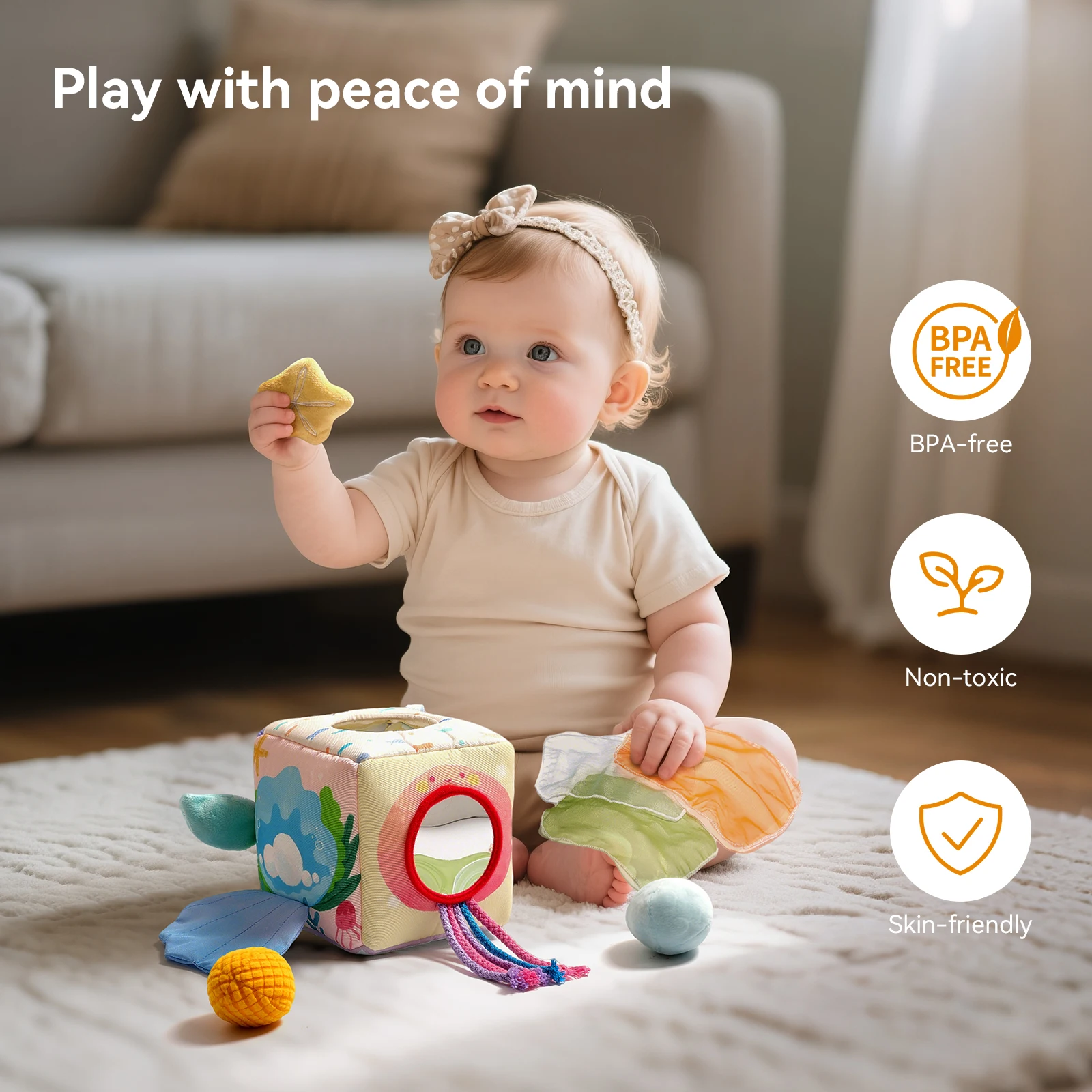 Montessori Toys Magic Cotton Animal Tissue Box Kids Finger Exercise Busy Board Toys Baby Educational Activity Sensory Game Gifts
