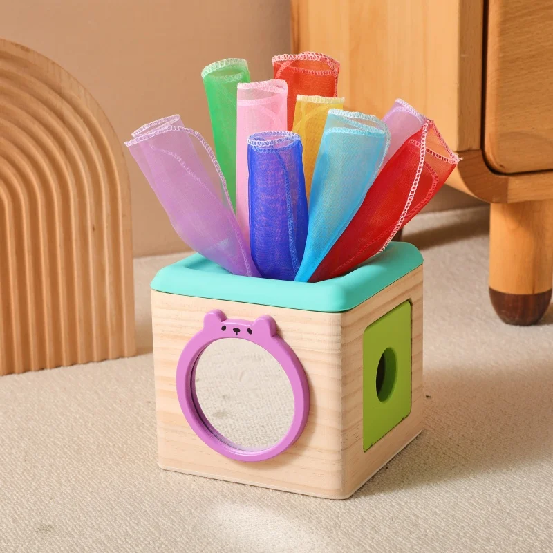 Montessori Toys Magic Cotton Animal Tissue Box Kids Finger Exercise Busy Board Toys Baby Educational Activity Sensory Game Gifts