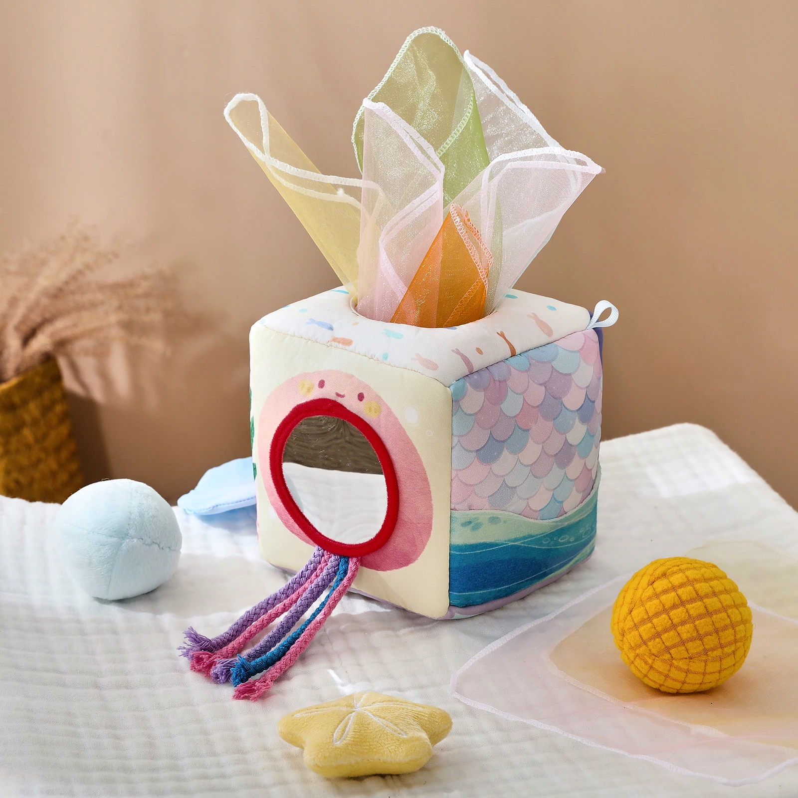 Montessori Toys Magic Cotton Animal Tissue Box Kids Finger Exercise Busy Board Toys Baby Educational Activity Sensory Game Gifts