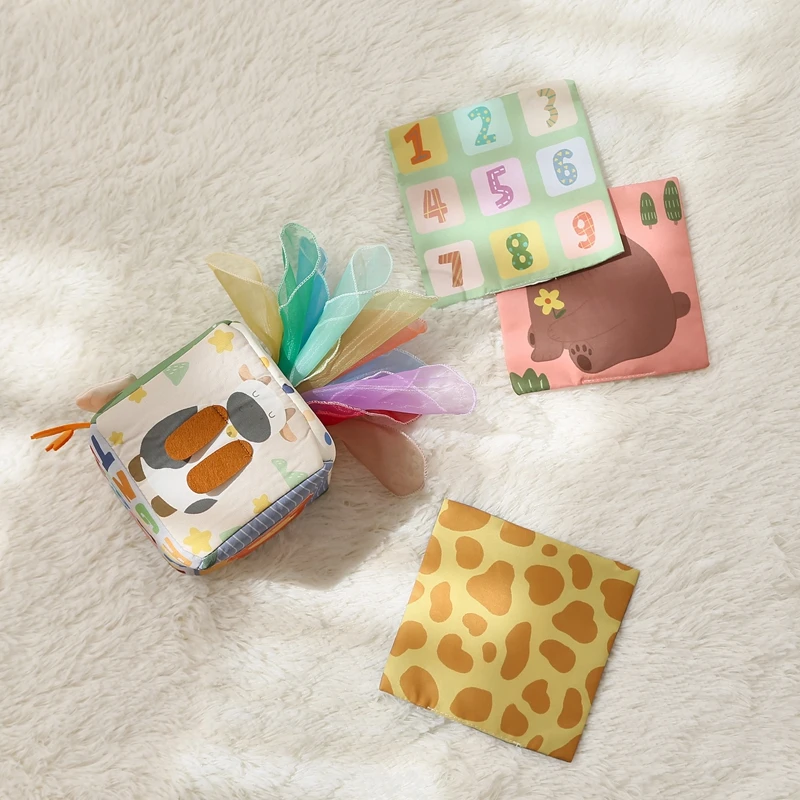 Montessori Toys Magic Cotton Animal Tissue Box Kids Finger Exercise Busy Board Toys Baby Educational Activity Sensory Game Gifts