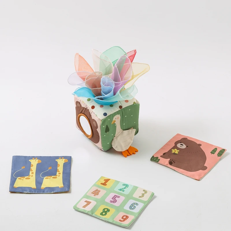 Montessori Toys Magic Cotton Animal Tissue Box Kids Finger Exercise Busy Board Toys Baby Educational Activity Sensory Game Gifts