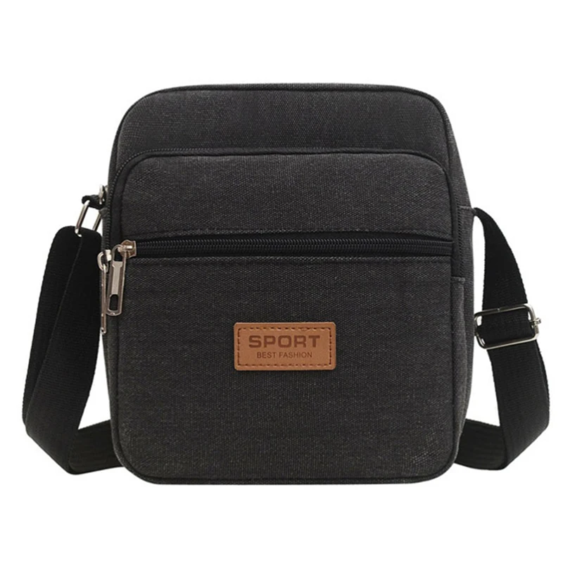 Men's Fashion Canvas Small Bag Casual Men Mini Handbags Male Crossbody Shoulder Messenger Bags For Men Business Sidebag