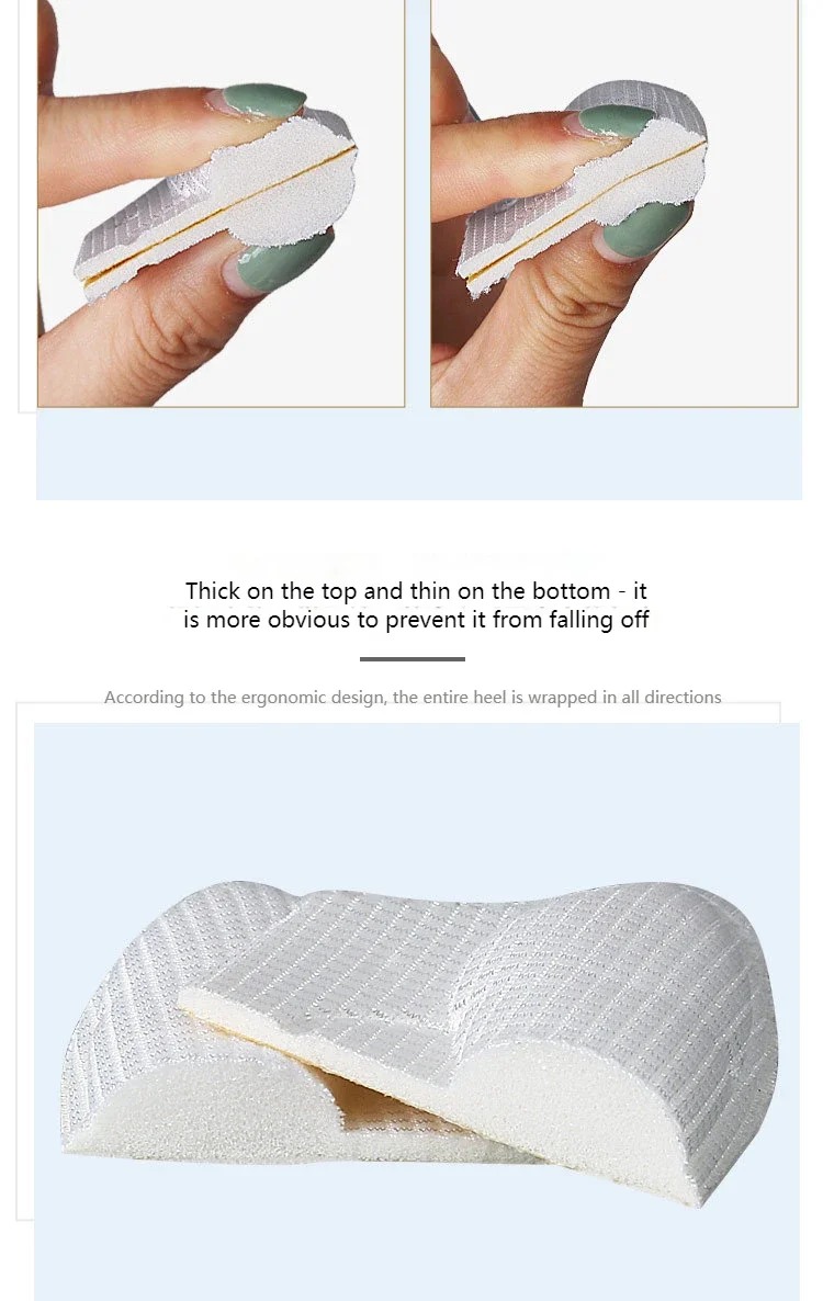 Women Inserts for Heels Stickers Heel Protector Pad High Heel Pads for Shoes Shoe Too Big Adjust Size Heel Liner Accessories 2pc