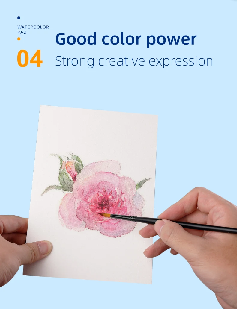 Watercolor Book with coarse grain, 200g, thickened with full wood pulp, art, painting and sketching, A3, A4, A5, 30Sheets/Book
