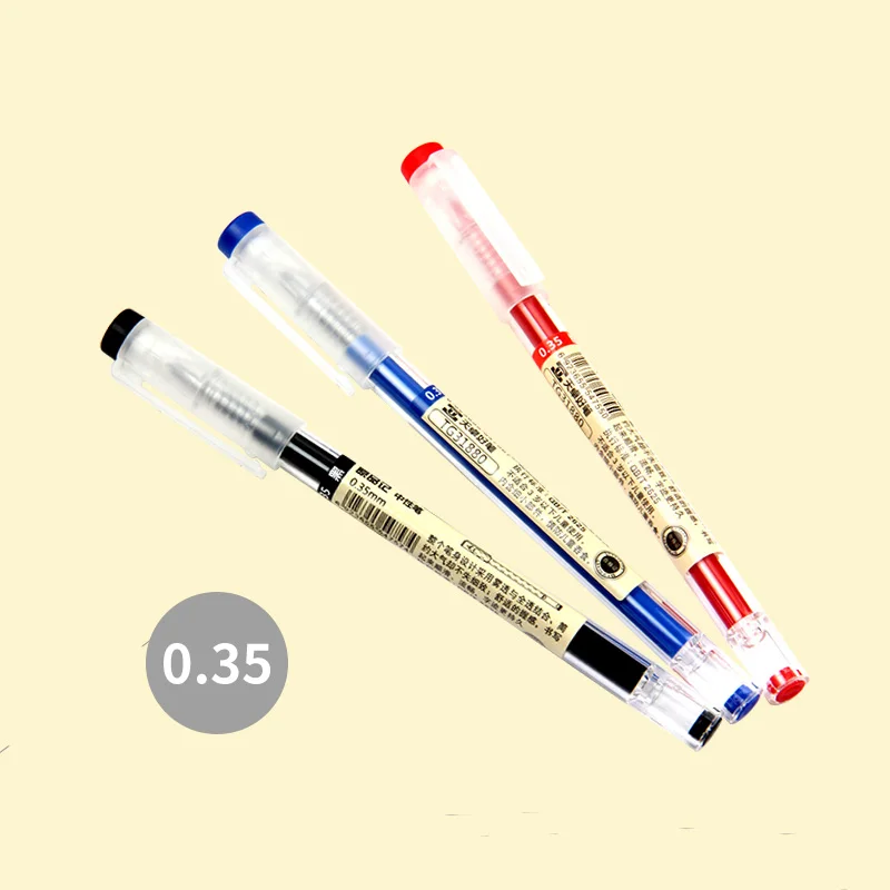 52/6Pcs 0.35mm Fine Gel Pen set Blue/Black Refills Rod for Marker Pens School Gelpen Office Student Writing Drawing Stationery