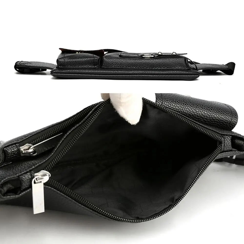 Fashion Waist Bag Casual Fanny Pack Purse Large Phone Belt Bag Leather Outdoor Travel Phone Bag Men Women