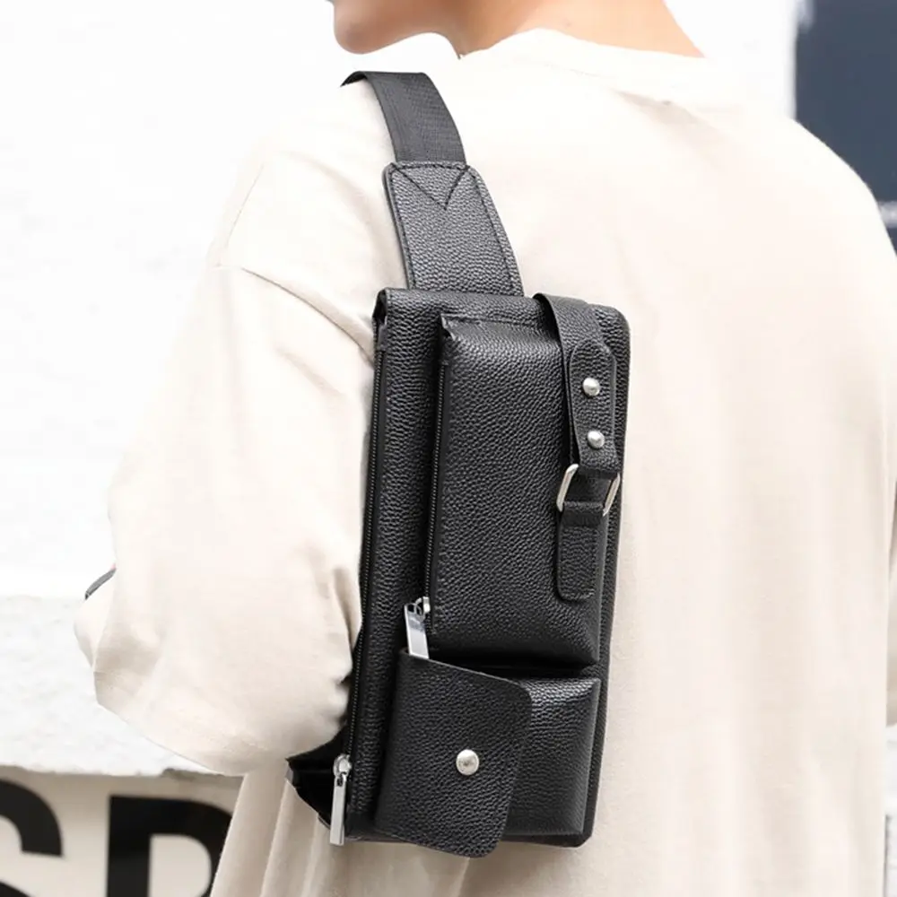 Fashion Waist Bag Casual Fanny Pack Purse Large Phone Belt Bag Leather Outdoor Travel Phone Bag Men Women