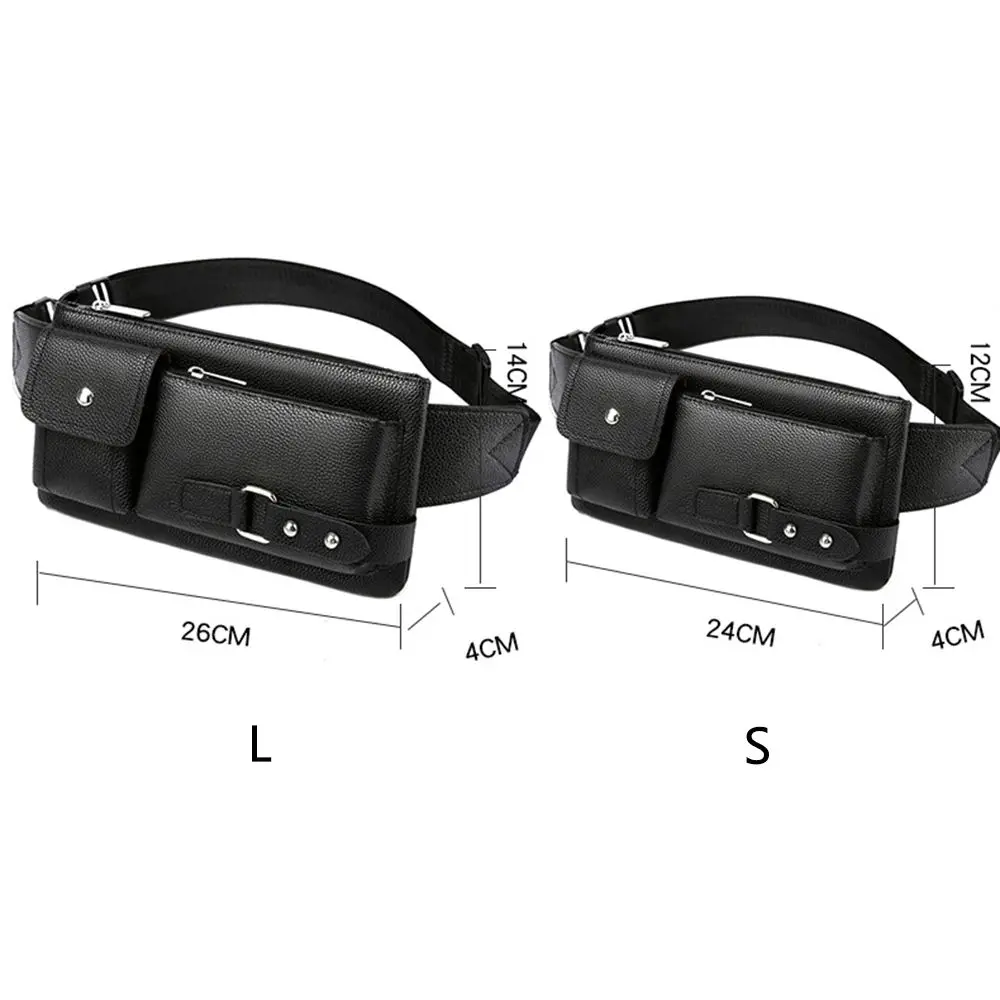 Fashion Waist Bag Casual Fanny Pack Purse Large Phone Belt Bag Leather Outdoor Travel Phone Bag Men Women