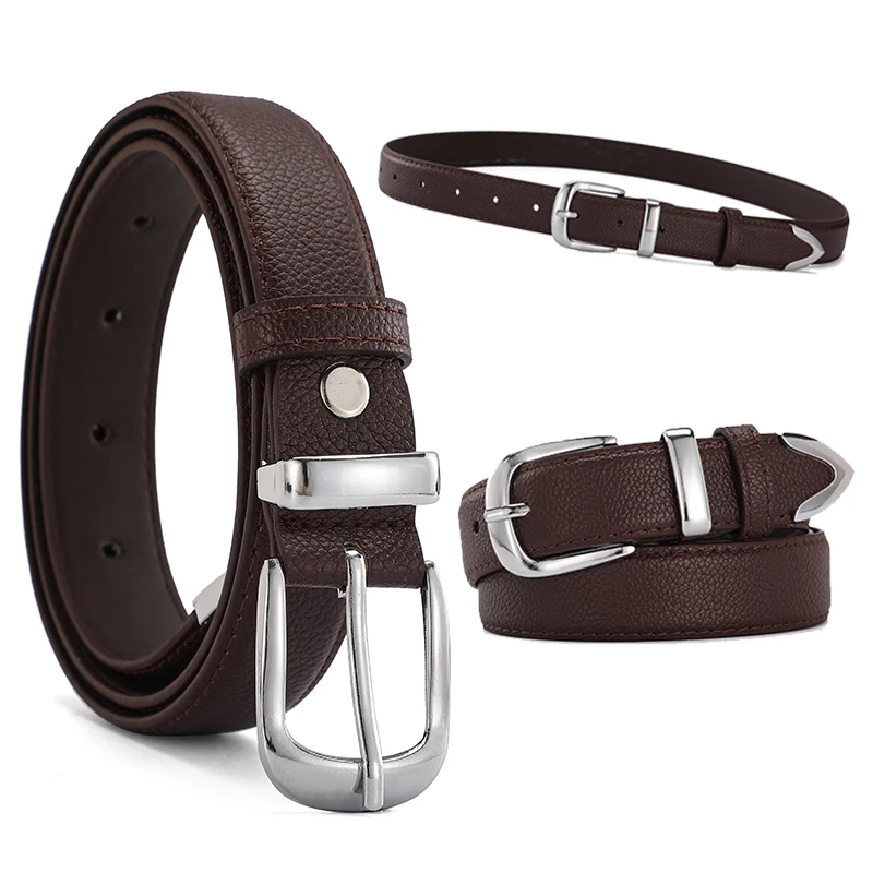 Women Leather Belts High Quality Fashion Best Matching Dress Jeans Belts for Lady Women's Dress Luxury Designer Brand LB2146