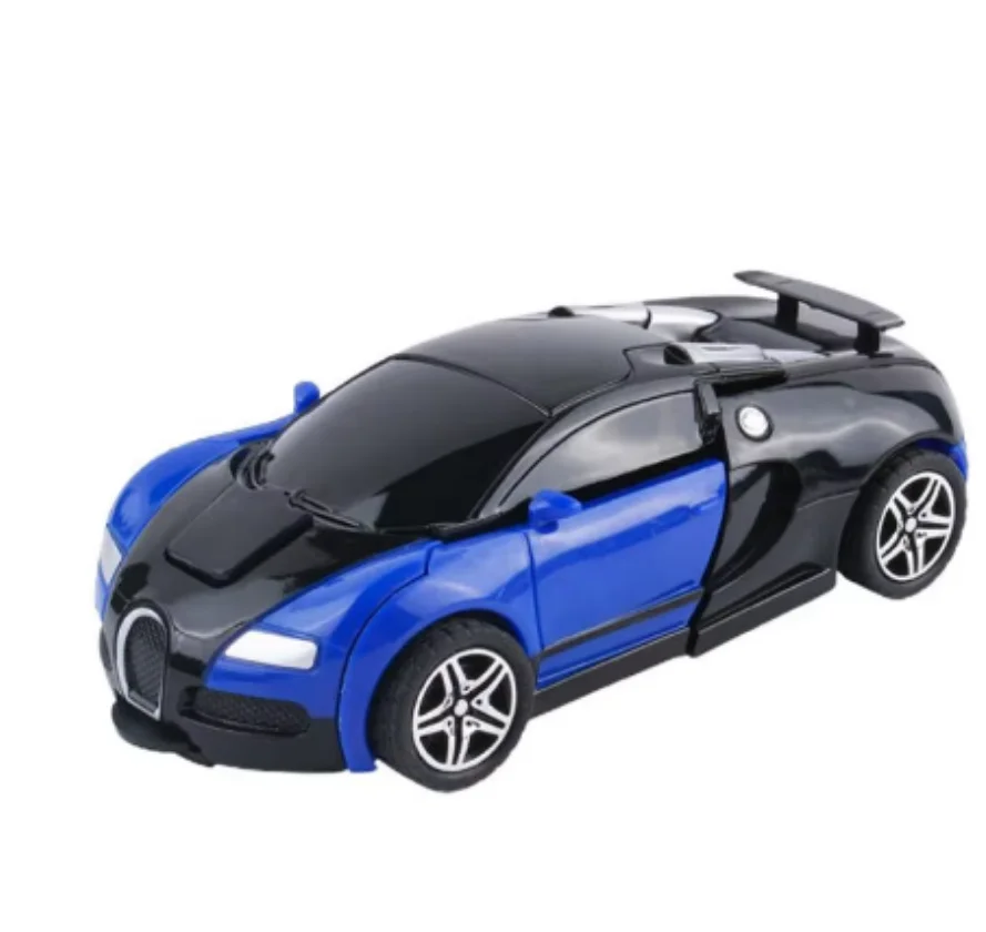Mini Transform Car Robot Model Car One Click Automatic Collision Deformation Robot Dual Form Toy Car Vehicle Race Car Boy Gift