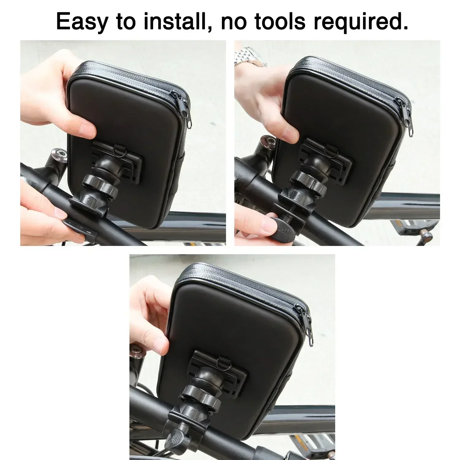 Waterproof Bicycle Phone Holder Motorcycle Bike Handlebar Phone Case Bag for iPhone 15 Pro Max 14 Samsung Bike Phone Stand Mount