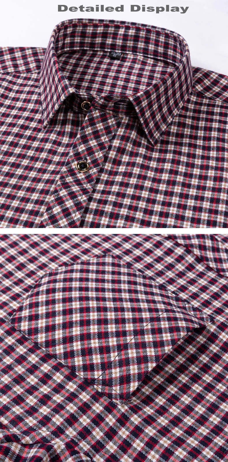 2024 New Men's Flannel Shirts Long Sleeve Cotton Soft Regular-fit Brushed Single Pocket Comfortable Casual Fashion Plaid Shirts