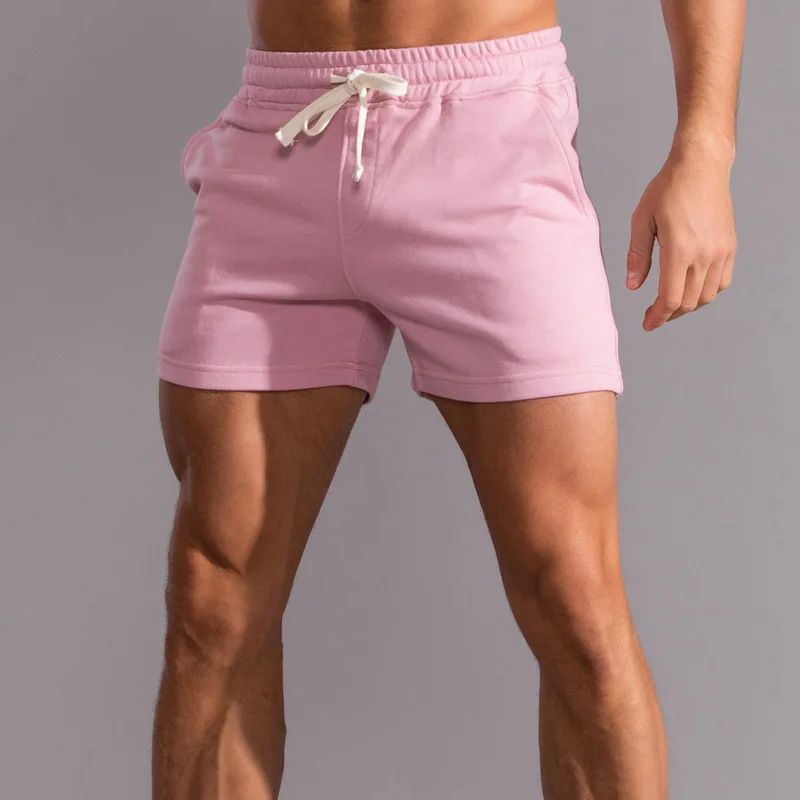 Cotton Running Shorts For Men Gym Fitness Home Casual Sport Underwear Yoga Workout Training Loose Boxers Super Short Pants Sweat