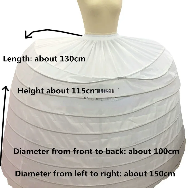 9 Hoops Petticoat Underskirt For Vintage Palace Ball Gown Wedding Dresses Bridal Gowns Wedding Accessory Crinoline jupon