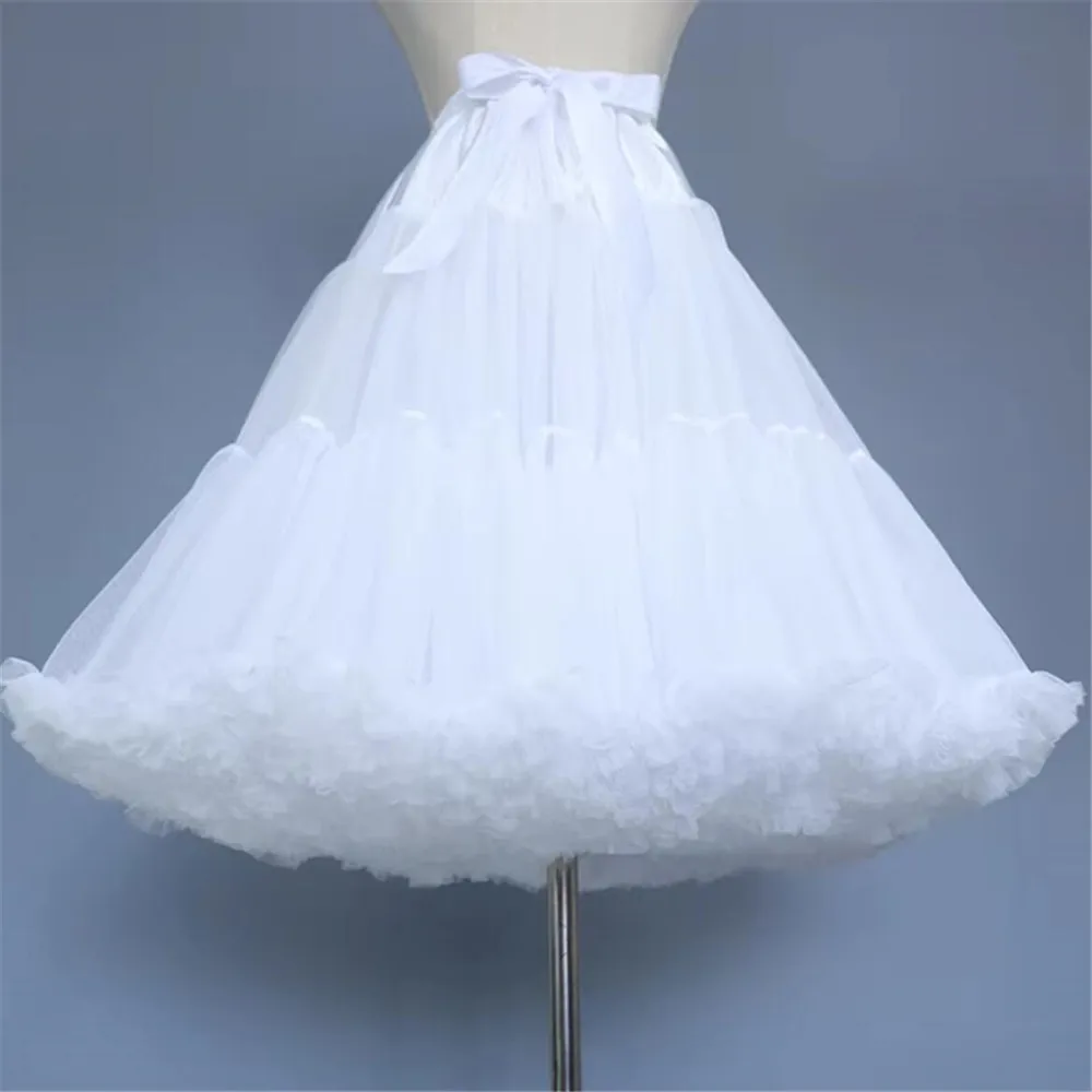 New Arrival Petticoats Wedding Bridal Crinoline Lady Girls Underskirt for Party White Black Ballet Dance Skirt Tutu Bridal Skirt