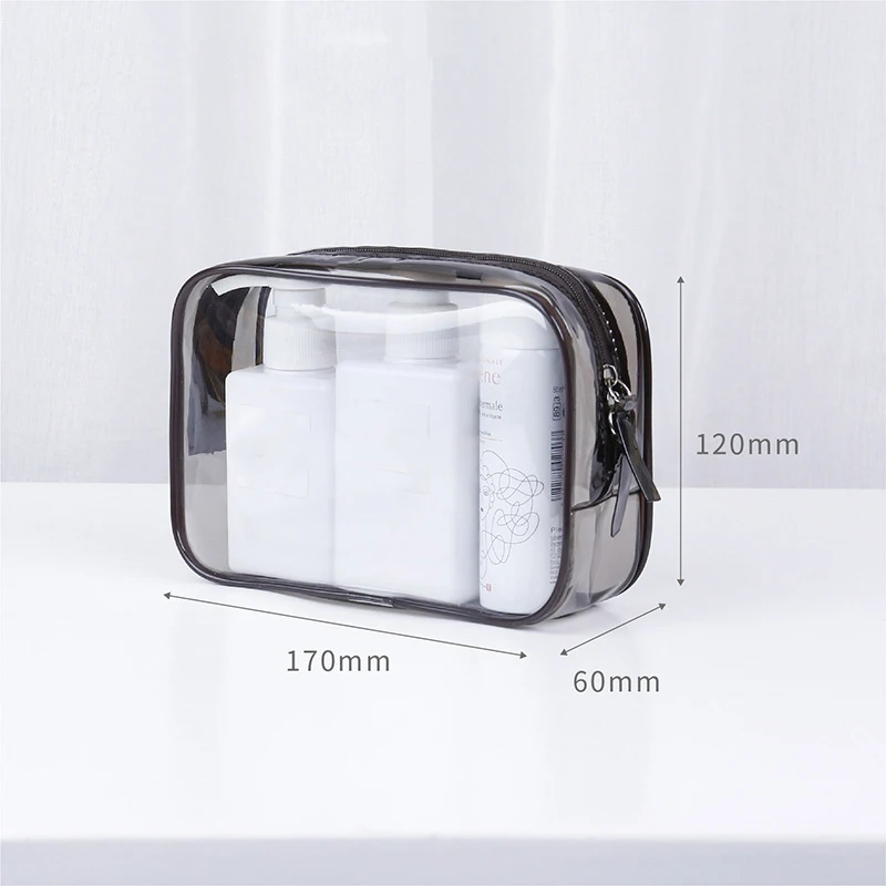 1PC Large Capacity Waterproof Cosmetic Bag Clear Summer Storage Makeup Organizer Bags Supplies Girl Transparent Pencil Case