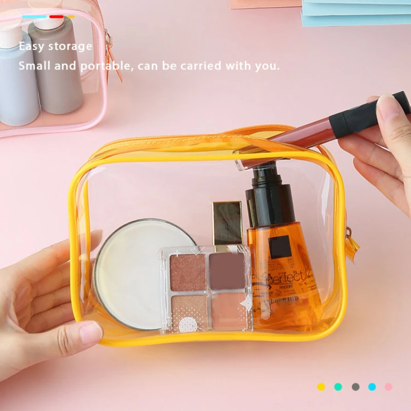 1PC Large Capacity Waterproof Cosmetic Bag Clear Summer Storage Makeup Organizer Bags Supplies Girl Transparent Pencil Case