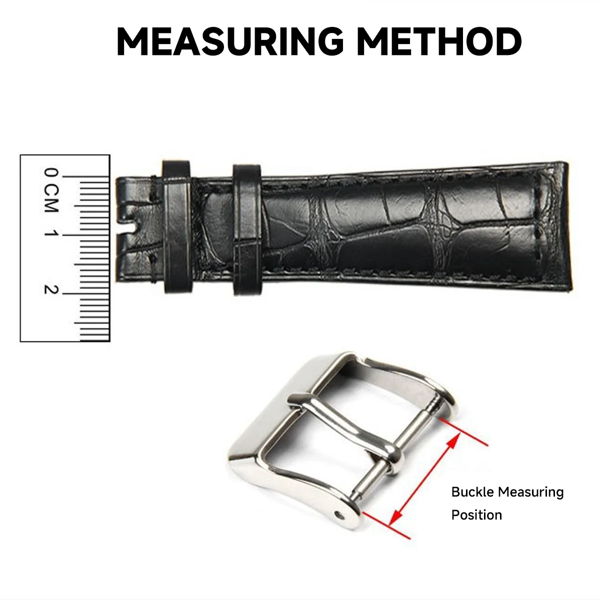 10/12/14/16/18/20/22/24mm Watchbands Buckle Stainless Steel Pin Clasp Watch Accessories Leather Band Strap Watch Buckle