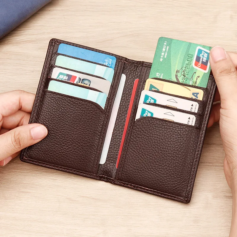 Rfid Multiple Leather Mens Credit Card Holder Wallet Slim Documents Mens Rfid Blocking Credit Card Clip Creditcard