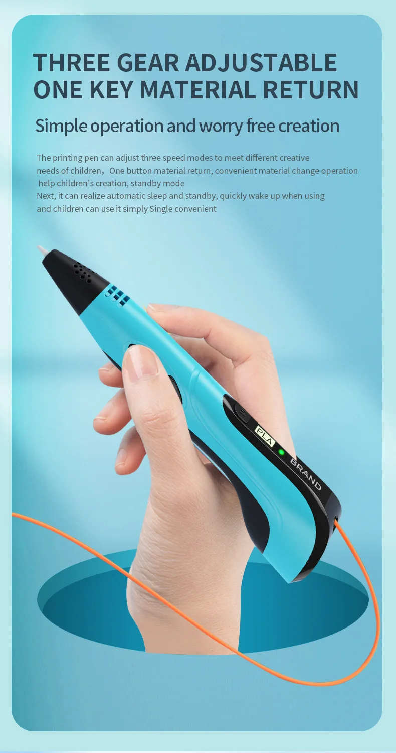 New Style 3D Printing Pen 3D Pen Set for Kids with Power Supply Pla Filament Travel Case Birthday Christmas Gift for Kids