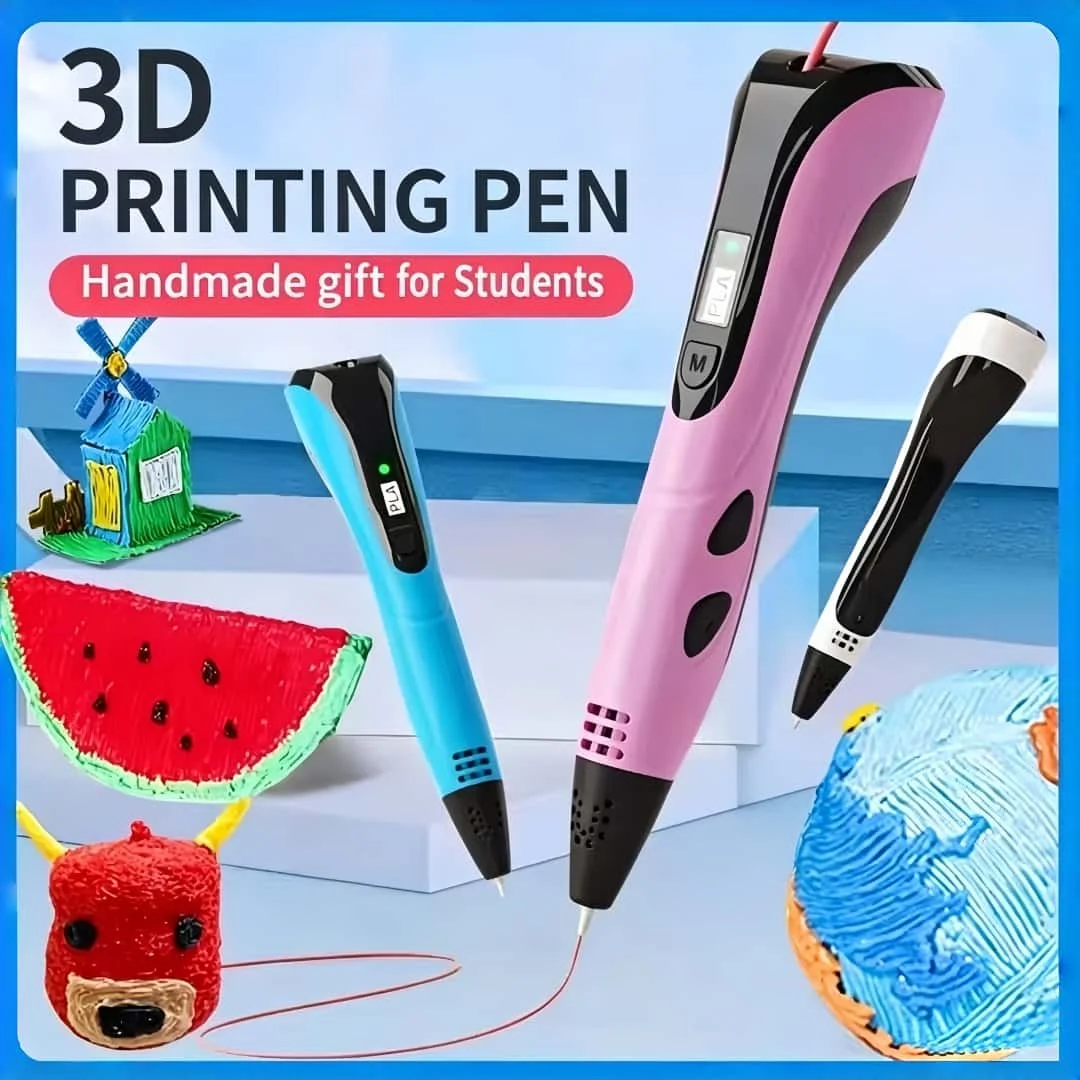 New Style 3D Printing Pen 3D Pen Set for Kids with Power Supply Pla Filament Travel Case Birthday Christmas Gift for Kids