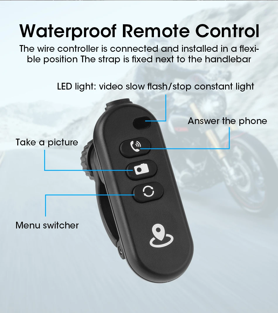 Jansite Portable 6.25" Motorcycle GPS Navigation Wireless Carplay Android Auto DVR Drive Recorder Moto Monitor IPX7 Waterproof