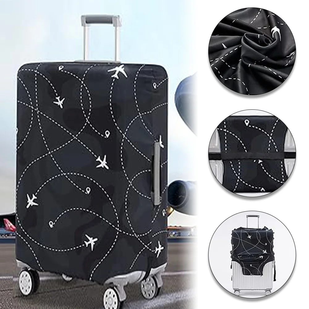 Luggage Cover Thick Elastic Luggage Protective Covers Print Wreath Series for 18-32 Inch Suitcase Covers Travel Accessories