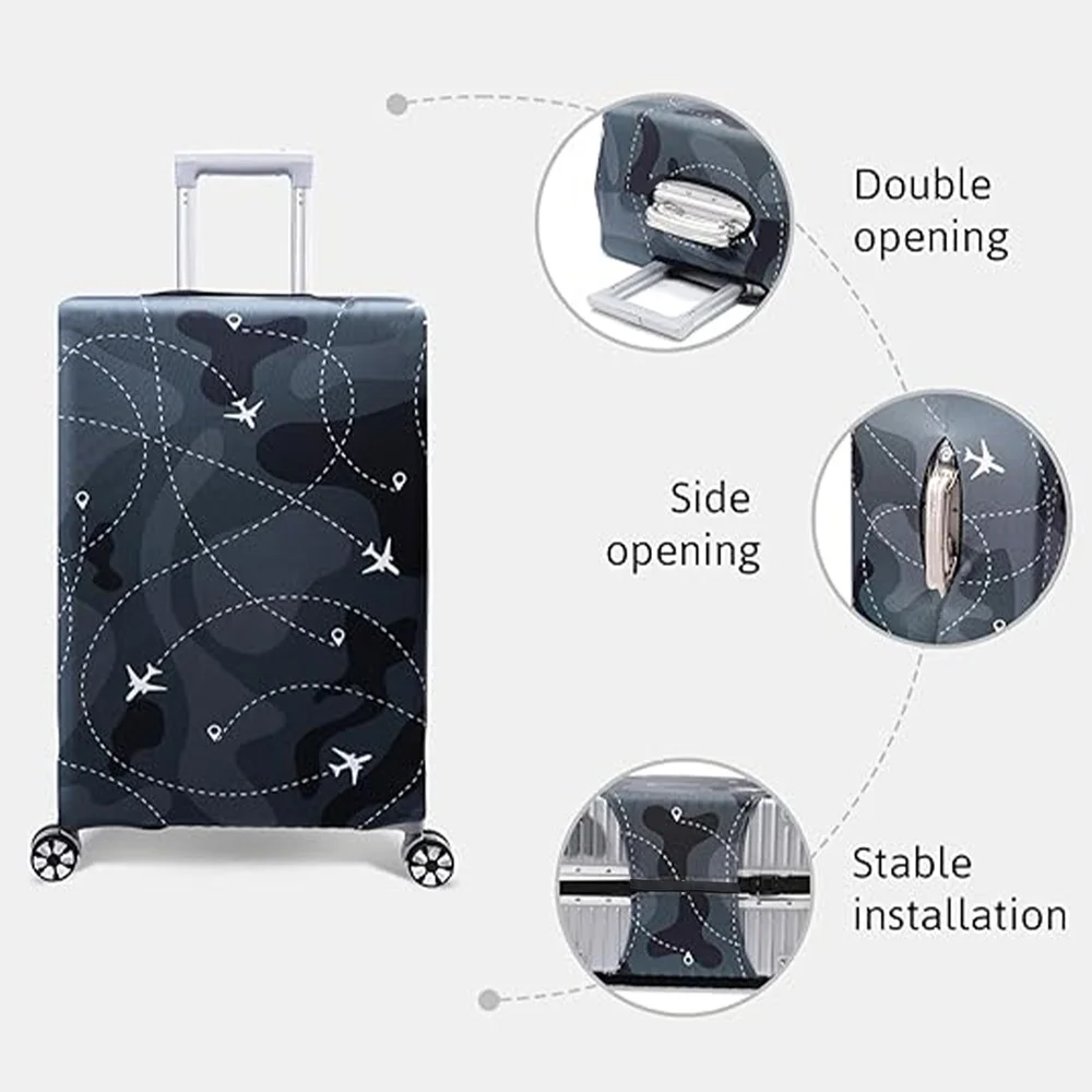 Luggage Cover Thick Elastic Luggage Protective Covers Print Wreath Series for 18-32 Inch Suitcase Covers Travel Accessories