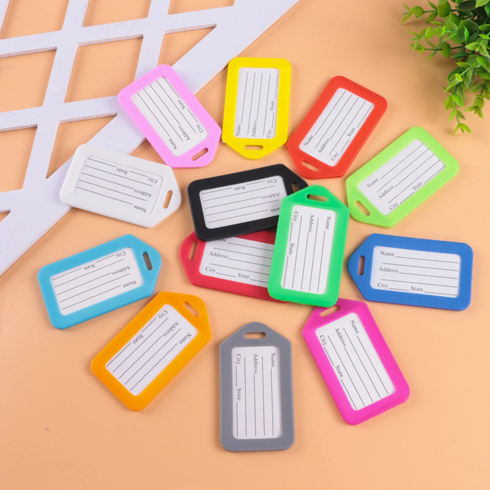 1-10PCS Luggage Tag Boarding Shipping Plastic Baggage Tags Travel Accessory Women Men Suitcase ID Address Name Holder Bag Label